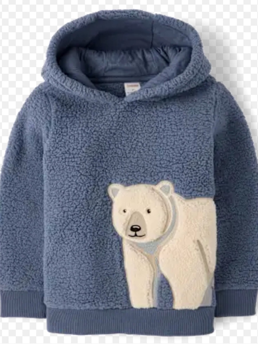 Gymboree Blue Sherpa Hoodie with Polar Bear Applique